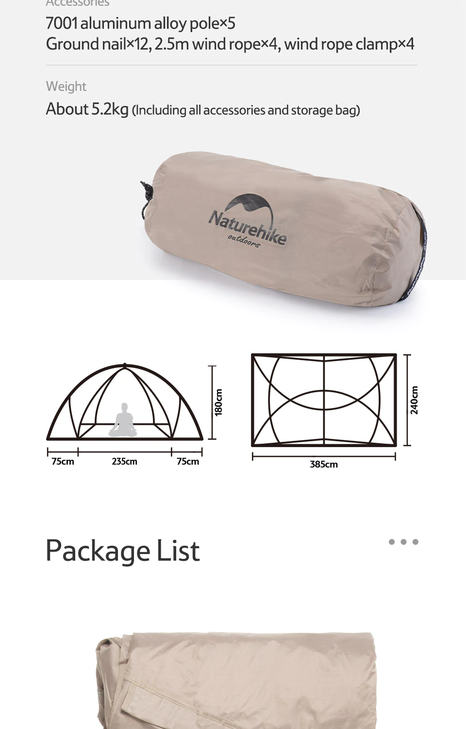 Cheap Goat Tents  Sun Shelter Awning Outdoor Camping Beach Tyche Gnie 2.0 Sky Screen NH20ZP116 Tents 